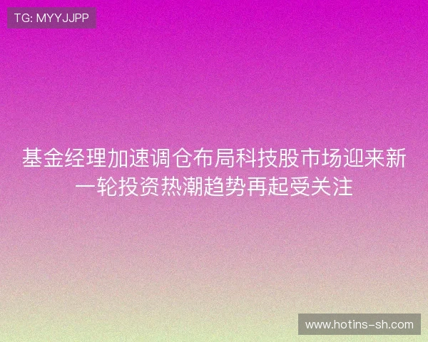 基金经理加速调仓布局科技股市场迎来新一轮投资热潮趋势再起受关注
